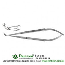 Micro Vascular Scissors Extra Delicate Blades - Angled 45° Stainless Steel, 16.5 cm - 6 1/2"